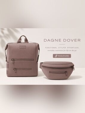 Diaper Bag Backpack Crossbody SET - BUNDLE - Dagne Dover - Dune